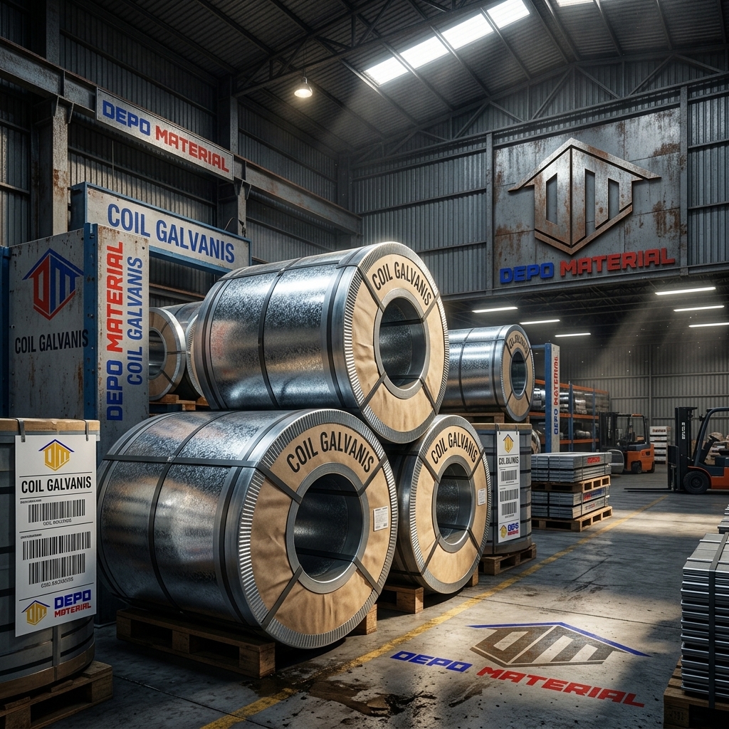 Rekomendasi Terbaik Keunggulan COIL GALVANIS Spesifikasi COIL GALVANIS G550 Z100 0,65 BMT X 1219MM Hanya di Depo Material