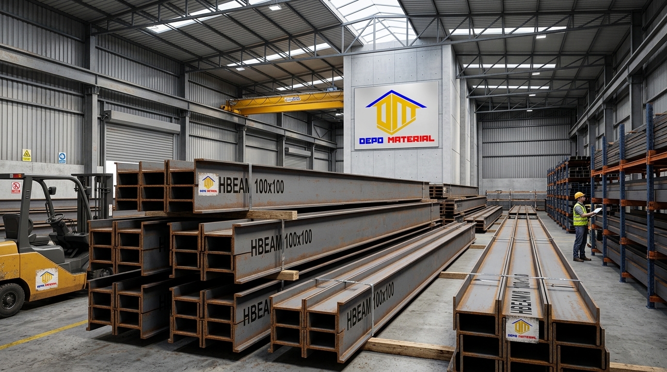 Rekomendasi Terbaik Keunggulan HBEAM 12 METER Spesifikasi HBEAM 100x100x6x8x12m (203 Kg) Hanya di Depo Material