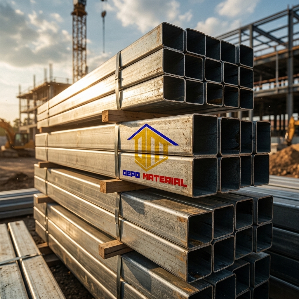 Rekomendasi Terbaik Keunggulan HOLLOW GALVALUM Spesifikasi HOLLOW GALVALUM 2x4x0,35x4mtr S (0,8 KG) Hanya di Depo Material