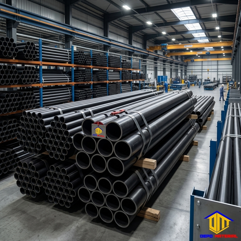 Rekomendasi Terbaik Keunggulan HOLLOW HITAM Spesifikasi HOLLOW HITAM 40 X 80 X 1,5 MM X 6 MTR (15,3 KG) Hanya di Depo Material