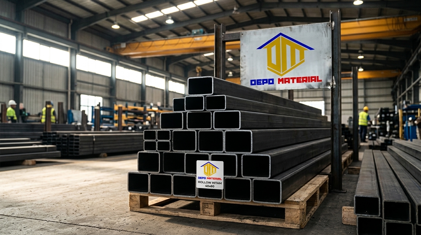 Rekomendasi Terbaik Keunggulan HOLLOW HITAM Spesifikasi HOLLOW HITAM 100 X 50 X 3 MM X 6 MTR (39,6 KG) Hanya di Depo Material