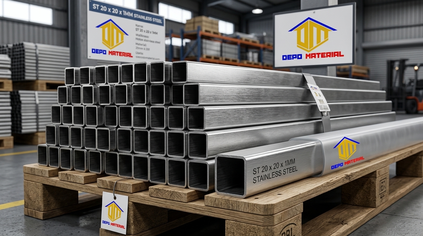 Rekomendasi Terbaik Keunggulan PIPA HOLLOW STAINLESS Spesifikasi ST 20 X 20 X 1MM (3 KG) Hanya di Depo Material