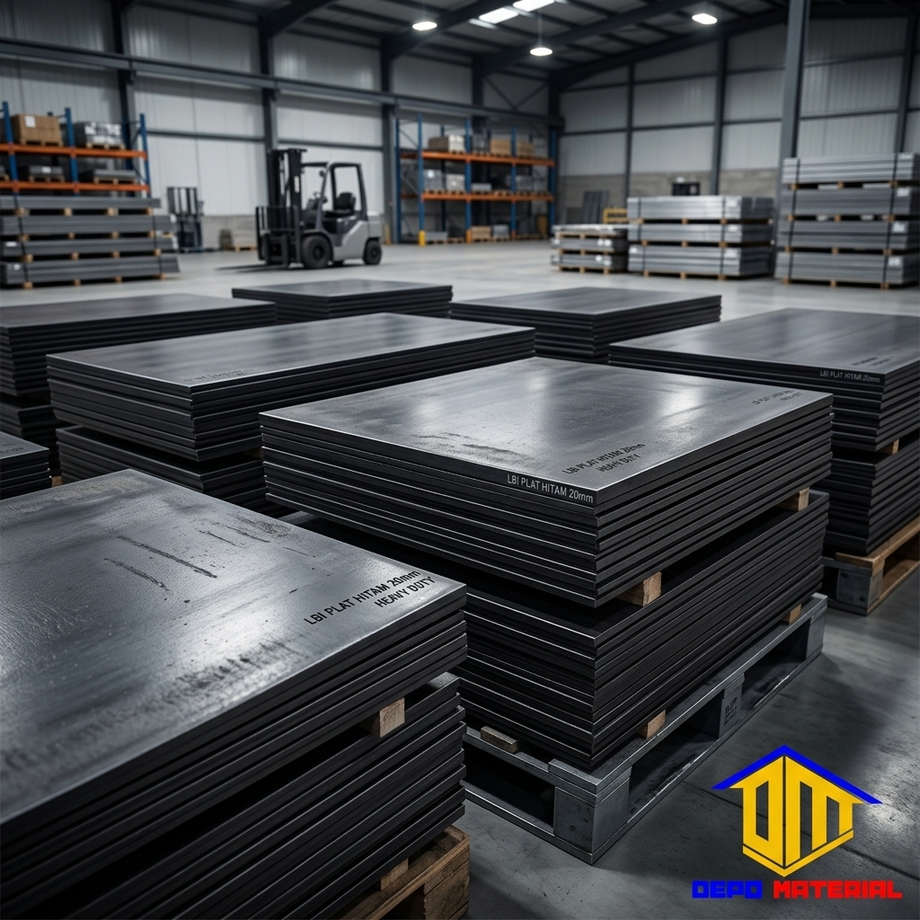 Rekomendasi Terbaik Keunggulan PLAT HITAM LBI 4X8 Spesifikasi PLAT HITAM LBI 14,7 X 4 X 8 (332 Kg) Hanya di Depo Material