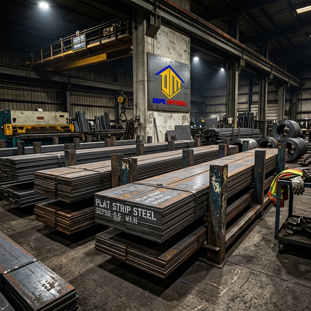 Rekomendasi Terbaik Keunggulan PLAT STRIP Spesifikasi PLAT STRIP 50 X 25 X 5,7 X 6 Mtr (4,9 Kg) Hanya di Depo Material