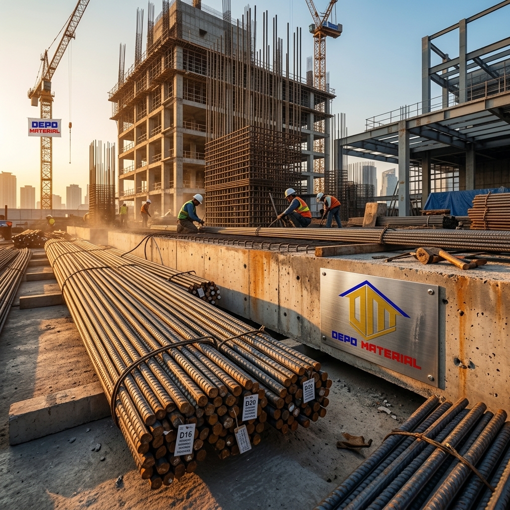 Rekomendasi Terbaik Keunggulan Besi Beton Perwira Hanya di Depo Material