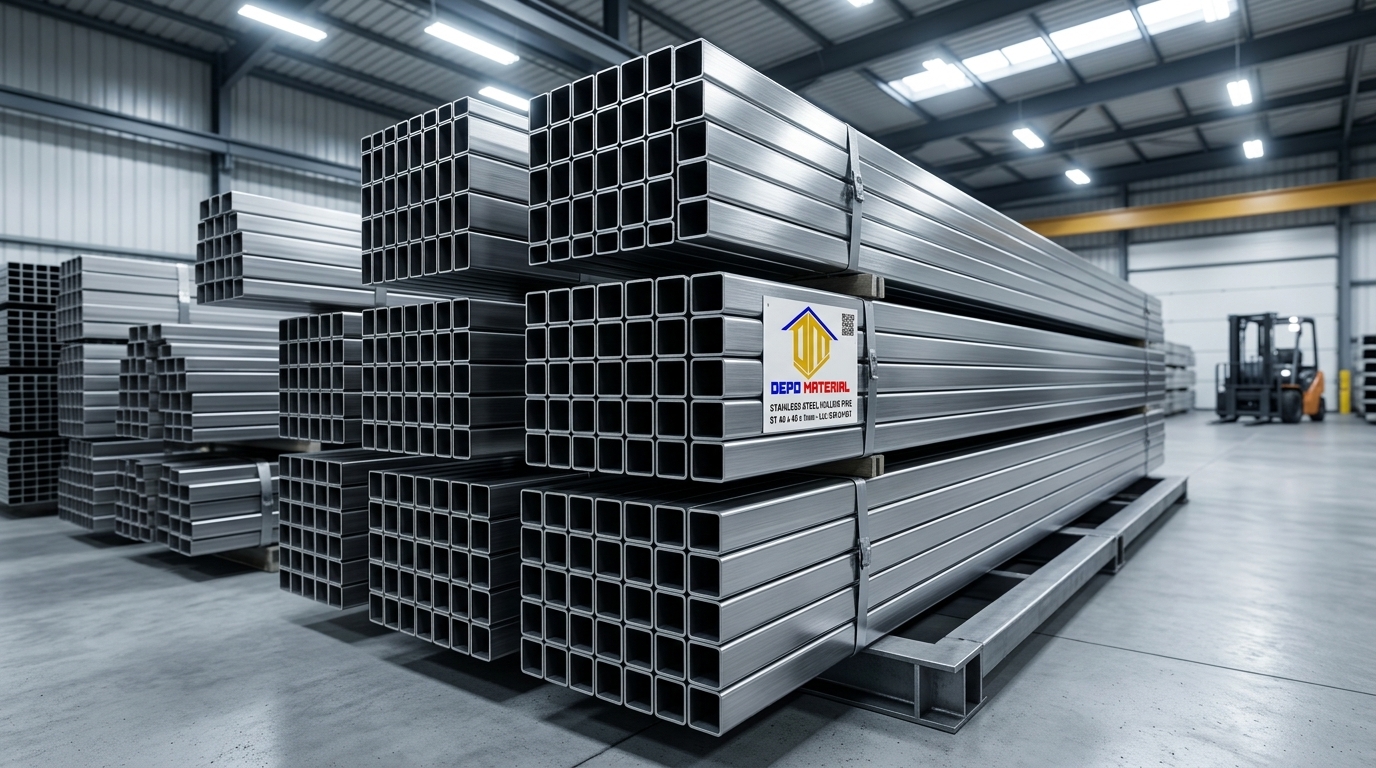 Rekomendasi Terbaik Keunggulan PIPA HOLLOW STAINLESS Spesifikasi ST 40 X 40 X 1MM (6,5 KG) Hanya di Depo Material