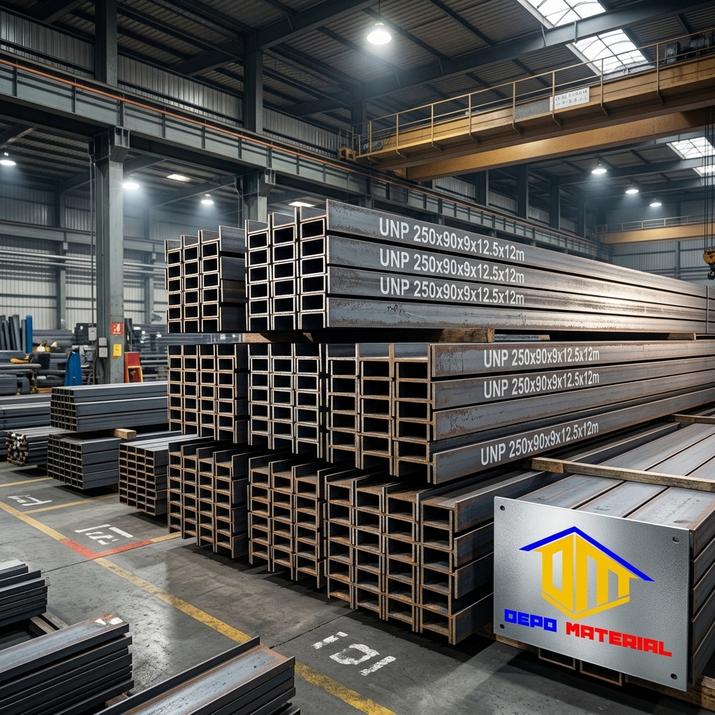 Rekomendasi Terbaik Keunggulan UNP 12 METER PAS Spesifikasi UNP 250x90x9x12,5x12m (410 Kg) Hanya di Depo Material